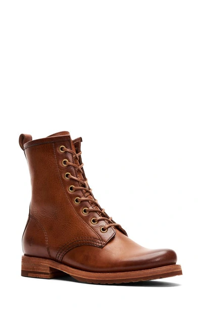 Shop Frye Veronica Combat Boot In Caramel Leather