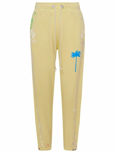 Shop Palm Angels Yellow Pxp Pants