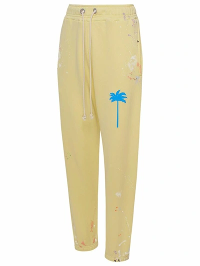 Shop Palm Angels Yellow Pxp Pants