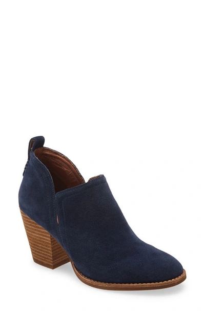 Shop Jeffrey Campbell Rosalee Bootie In Navy Suede