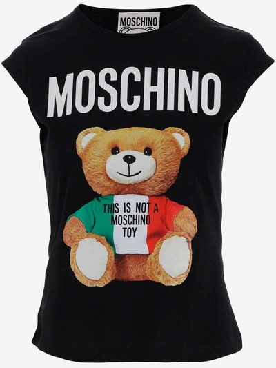 Shop Moschino T-shirts And Polos In Giallo
