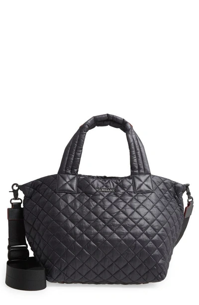 Shop Mz Wallace Deluxe Small Metro Tote In Black