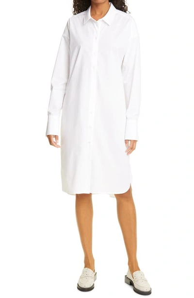 Shop Birgitte Herskind Nilly Long Sleeve Organic Cotton Shirtdress In White