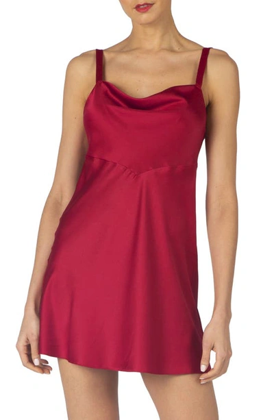 Shop Rya Collection Heavenly Satin Chemise In Sangria