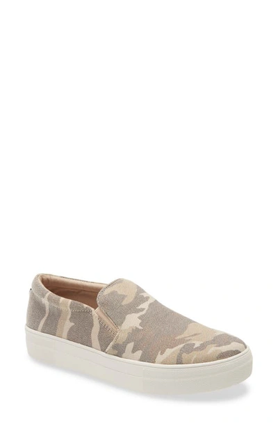 Shop Steve Madden Gills Platform Slip-on Sneaker In Tan Camo