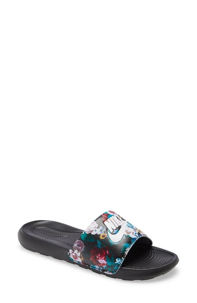 Shop Nike Victori One Sport Slide In Black/ White