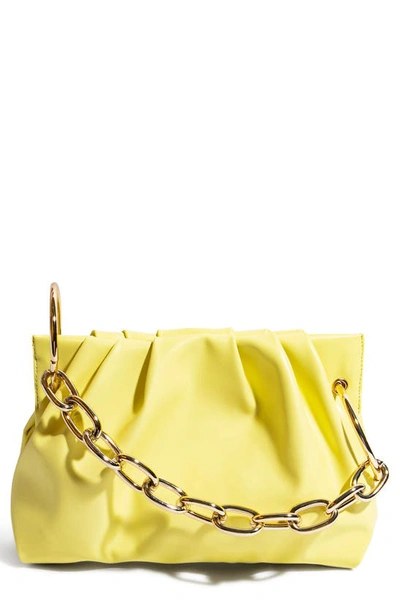 Shop House Of Want Chill Vegan Leather Frame Clutch In Lemon