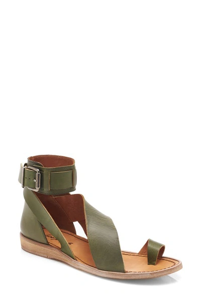 Shop Free People Vale Sandal In Khaki Leather