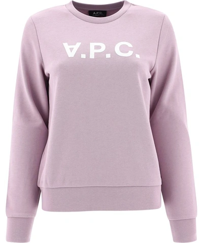 Shop A.p.c. "viva" Sweatshirt In Purple