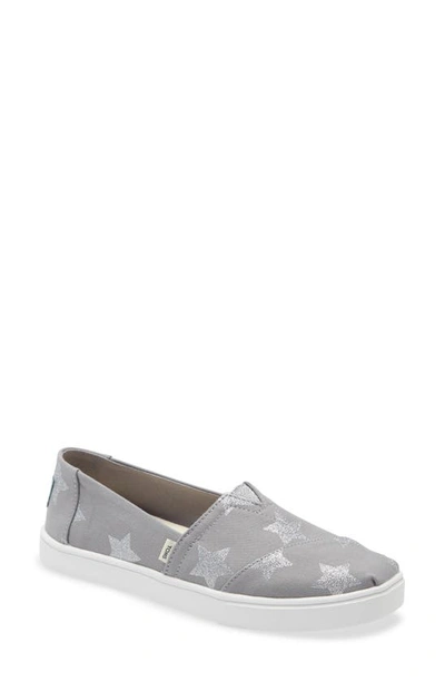 Shop Toms Alpargata Slip-on Sneaker In Grey Canvas