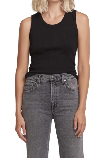 Shop Agolde Poppy Tank Top In Black