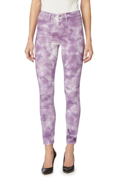 Shop Hudson Barbara Coated High Waist Ankle Skinny Jeans In Soft Lilac Fatigue