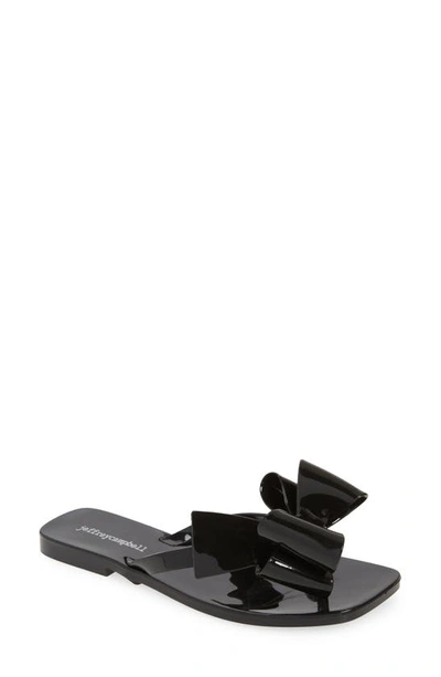 Shop Jeffrey Campbell Sugary Flip Flop In Black Shiny