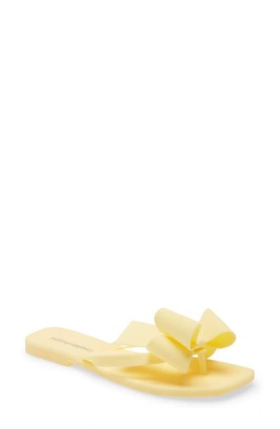 Shop Jeffrey Campbell Sugary Flip Flop In Yellow Matte