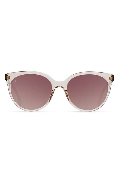 Shop Raen Lily 54mm Polarized Cat Eye Sunglasses In Dawn/ Blush Mirror