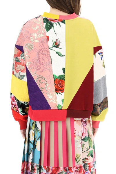 Shop Dolce & Gabbana Patchwork Sweatshirt Dg Embroidery In Variante Abbinata