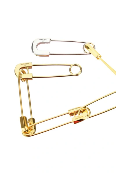 Shop Ambush Safety Pin Link Bracelet In Gold