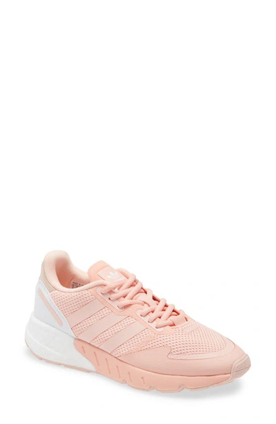Shop Adidas Originals Zx 1k Boost Sneaker In Glow Pink/ Vapor Pink/ White