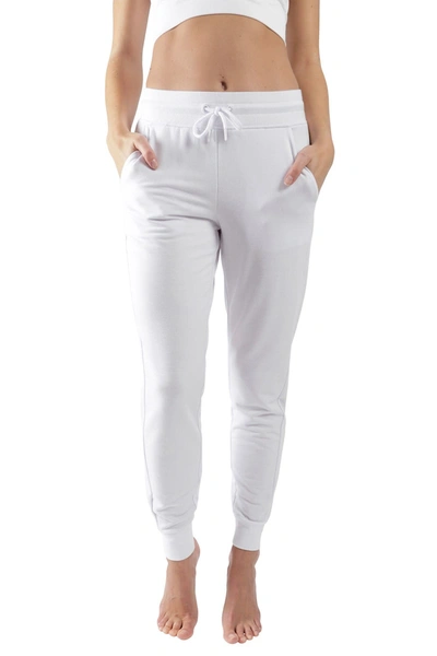 Shop 90 Degree By Reflex Terry Brushed Inside Joggers In White