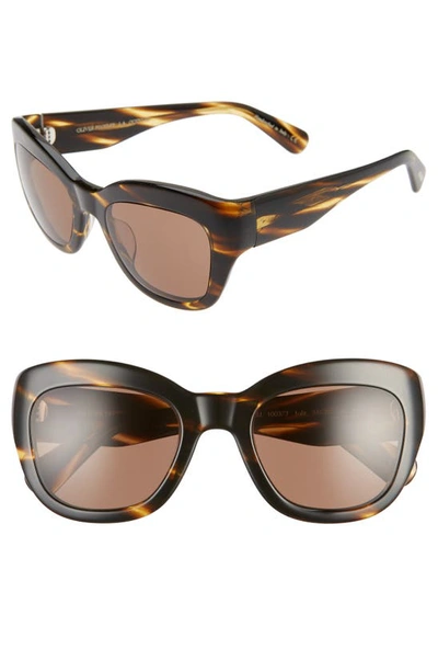 Shop Oliver Peoples Lalit 51mm Wrap Sunglasses In Cocobolo