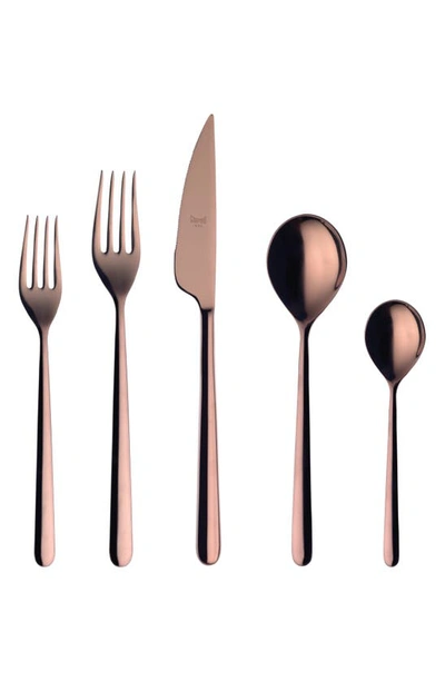 Shop Mepra Linea 5-piece Place Setting In Stainless Bronze