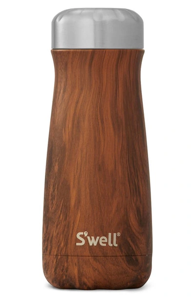 Shop S'well Traveler Teakwood 16-ounce Insulated Stainless Steel Water Bottle