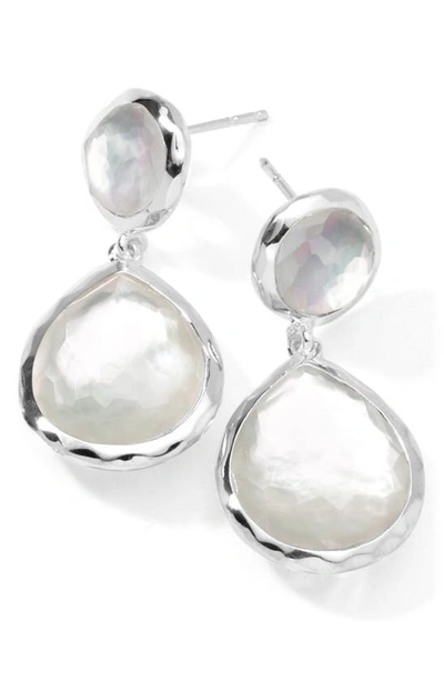 Shop Ippolita Semiprecious Teardrop Earrings In Silver/ Mother Of Pearl
