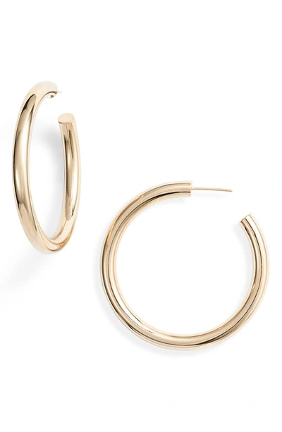 Shop Jennifer Zeuner Lou Medium Hoop Earrings In Gold Vermeil