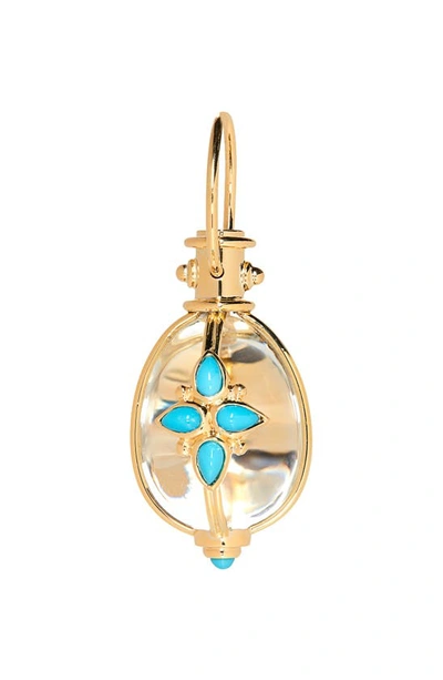 Shop Temple St Clair Mandala Amulet Enhancer In Turquoise/diamond