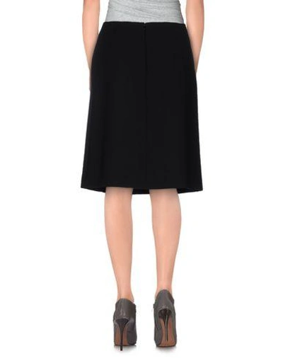 Shop Prada Knee Length Skirt In Black