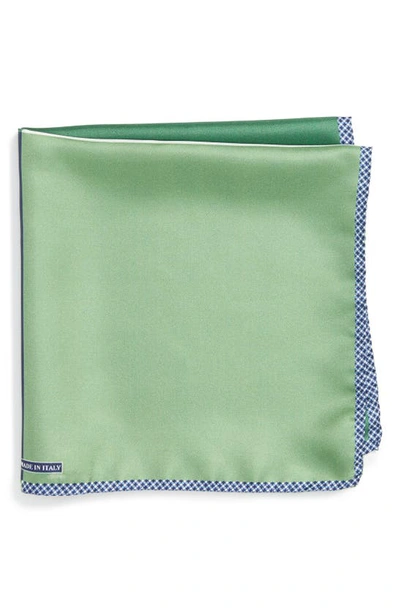 Shop Nordstrom Men's Shop Panel Silk Pocket Square In Green