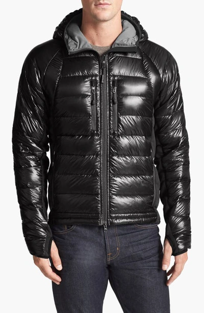 Shop Canada Goose 'hybridge™ Lite Hoody' Slim Fit Packable Jacket In Black