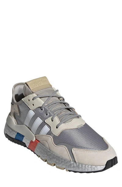 Shop Adidas Originals Nite Jogger Sneaker In Silver Met/ White/ Alumina