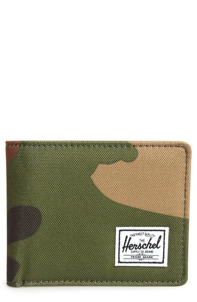 Shop Herschel Supply Co Hank Rfid Bifold Wallet In Camo