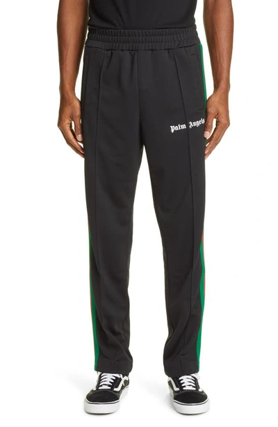 Shop Palm Angels College Track Pants In Black/ White