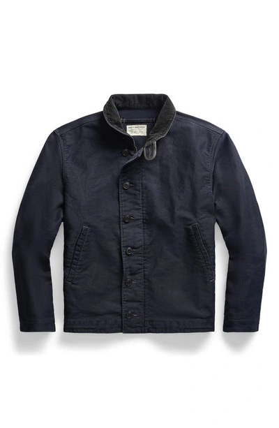 Rrl Bower Deck Cotton-corduroy Jacket In Dark Navy