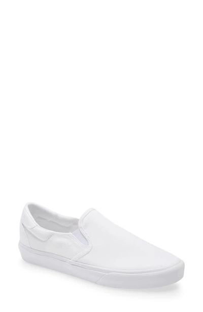 Shop Adidas Originals Court Rallye Slip-on Sneaker In White/ White/ Core Black