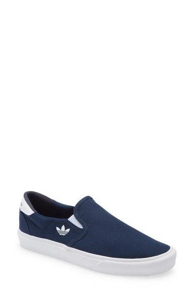 Shop Adidas Originals Court Rallye Slip-on Sneaker In Collegiate Navy