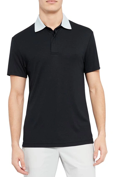 Shop Theory Kayser Regular Fit Short Sleeve Polo In Baltic