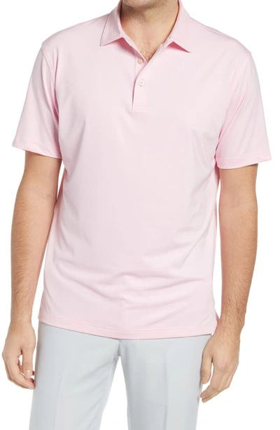 Shop Peter Millar Solid Short Sleeve Performance Polo In Palmer Pink