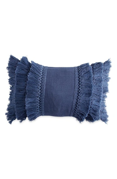 Shop Peri Home Fringe Pillow In Navy