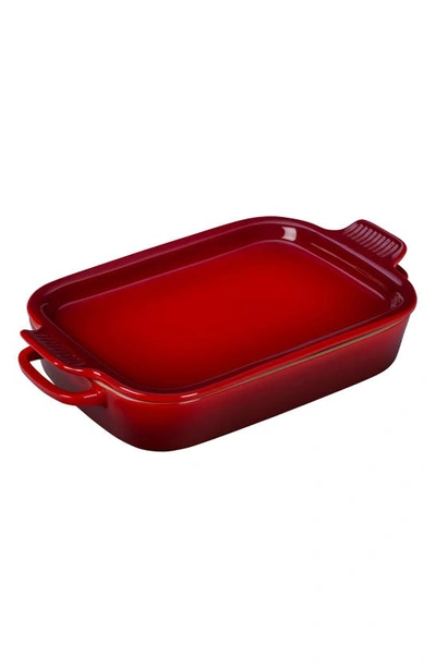 Shop Le Creuset 3 1/2 Quart Stoneware Casserole & Platter Lid In Cherry