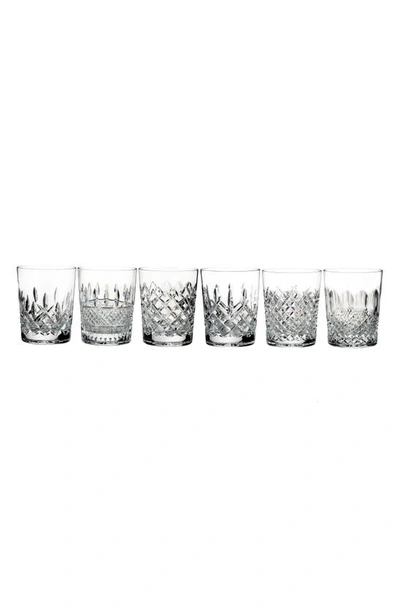 Waterford Connoisseur Set Of 6 Lead Crystal Double Old Fashioned Glasses In Crystal