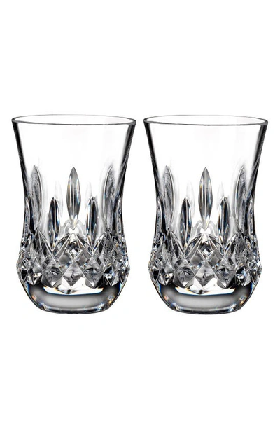Shop Waterford Lismore Connoisseur Set Of 2 Lead Crystal Flared Sipping Tumblers In Clear