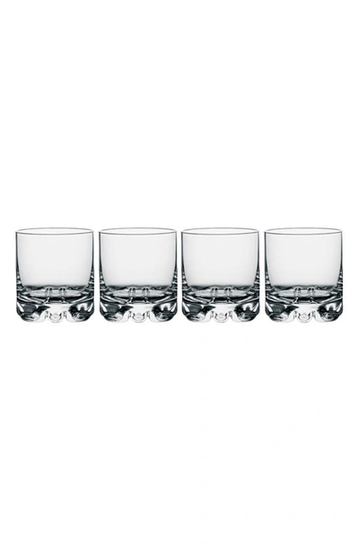 Shop Orrefors Erik Set Of 4 Double Old Fashioned Glasses In Clear