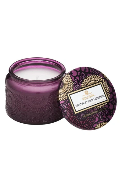 Shop Voluspa Japonica Santiago Huckleberry Petite Embossed Glass Jar Candle