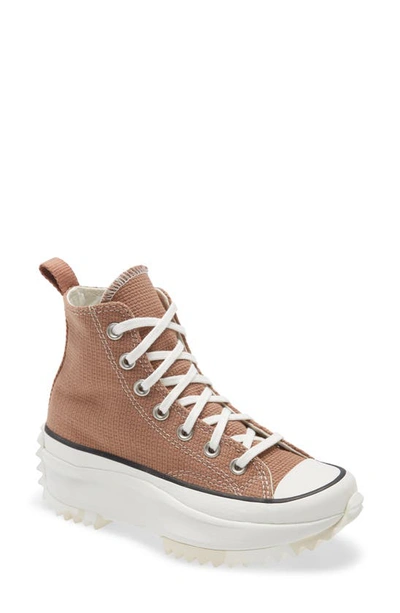 Shop Converse Chuck Taylor(r) All Star(r) Run Star Hike High Top Platform Sneaker In Rose Taupe/ White/ Egret