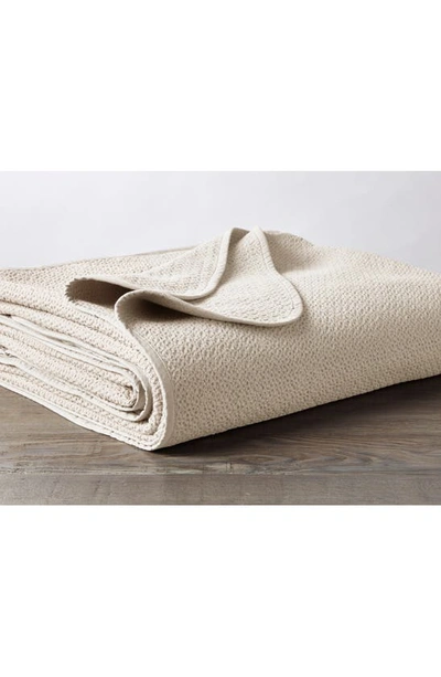 Shop Coyuchi Honeycomb Organic Cotton Blanket In Ivory