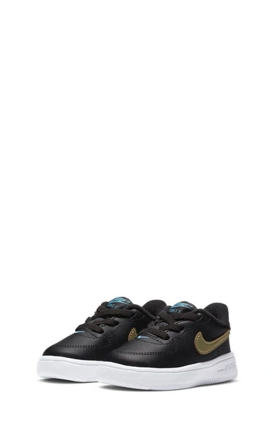 Shop Nike Force 1 '18 Sneaker In Off Noir/ Gold/ Blue