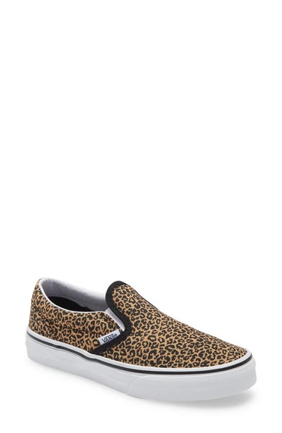 Vans Kids' Classic Leopard Spot Slip-on Sneaker In Brown/black | ModeSens